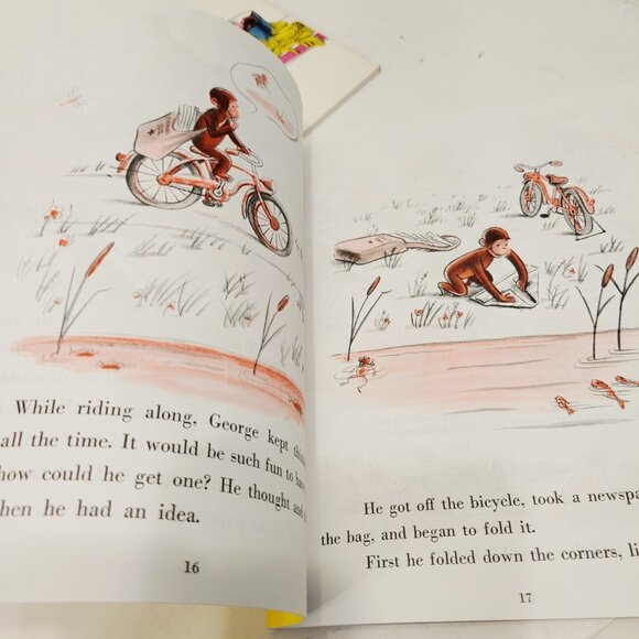3 Vtg Curious George by H.A. Rey Gets a Medal Rides a Bike Takes a Job Books - Picture 7 of 8